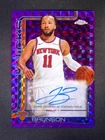 2025-26 Topps Chrome Jalen Brunson Auto Refractors Purple Geometric /75