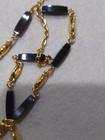 Vintage Crown Trifari Gold Tone Black Bead Long Necklace 54 Inches — photo 5