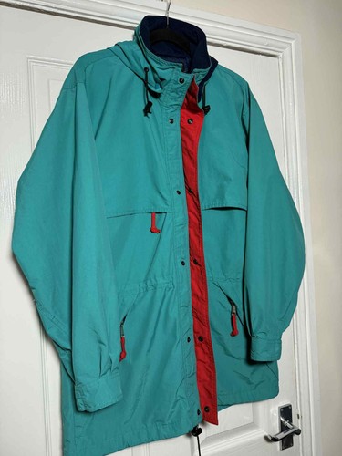 Vintage Eddie Bauer Teal Colorblock Vented Gore-Tex Jacket Coat Men’s Size M - Picture 4 of 10