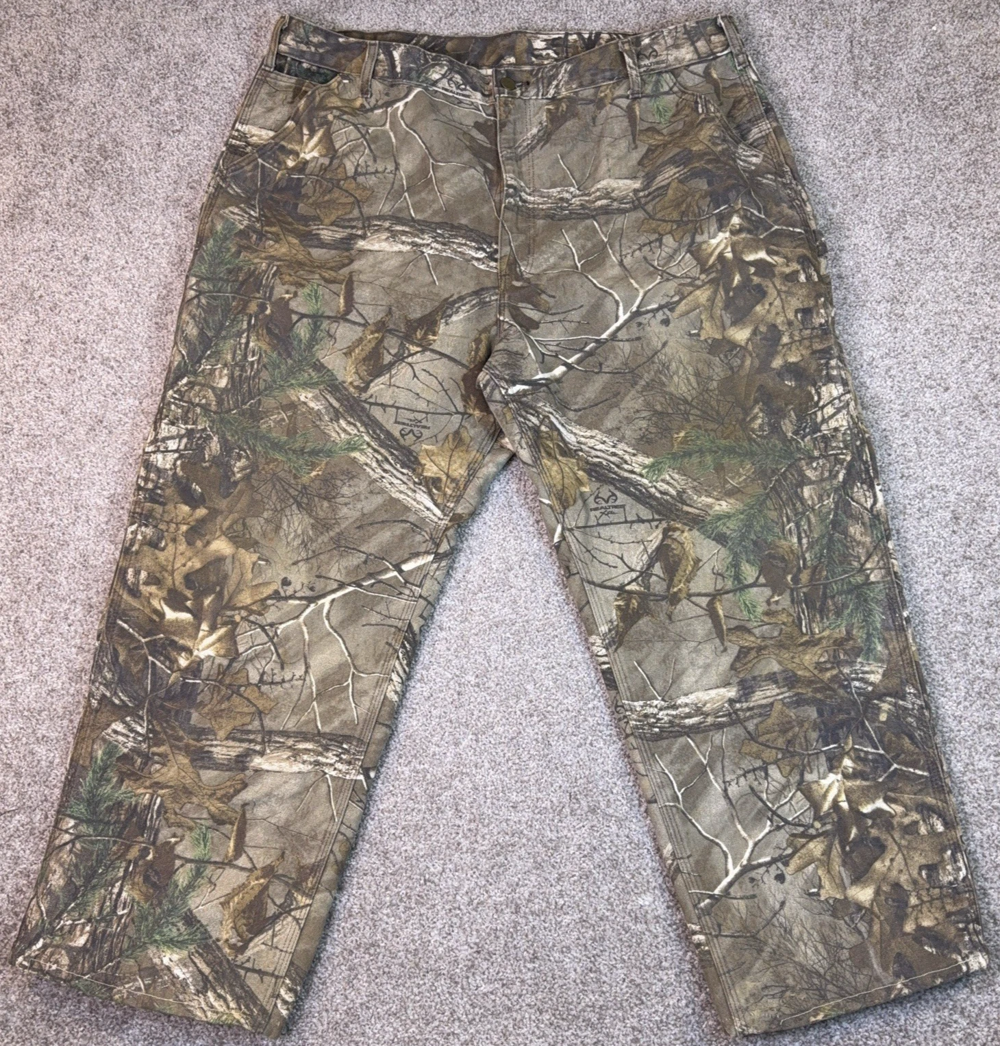 Carhartt Realtree Xtra Camo Mens 42x28 March 2015 Work Hunting Pants Dungarees