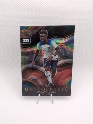 Bukayo Saka 2022-23 Panini Select FIFA Unstoppable Prizm Insert #22 England
