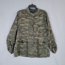 SOCIAL STANDARD by sanctuary Women's Camouflage XL Tencel Utility Jacket