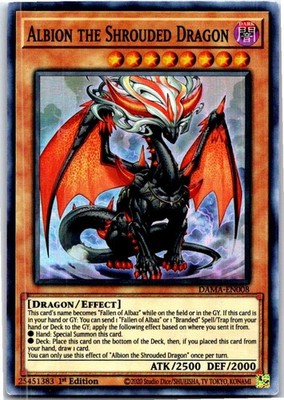 ALBION THE SHROUDED DRAGON DAMA-EN008 SR YU-GI-OH MP