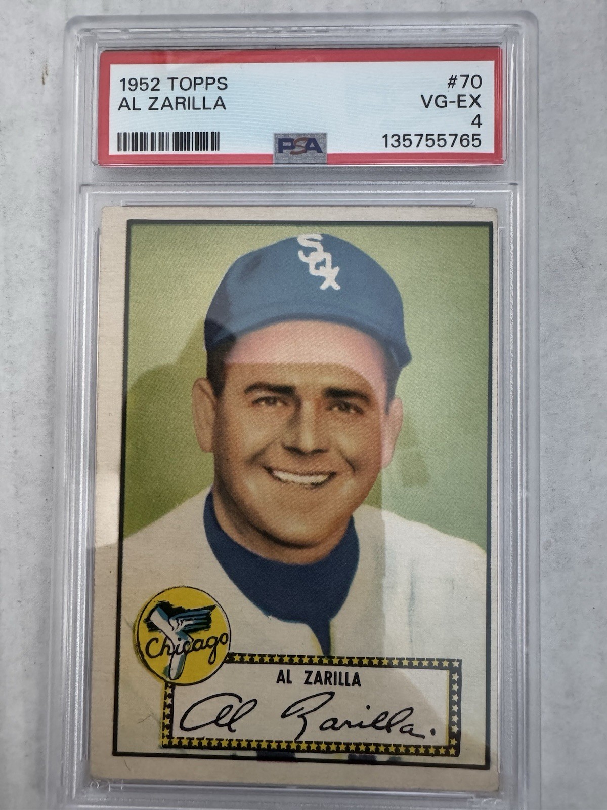 1952 Topps #70 Al Zarilla  PSA 4 NEW SLAB