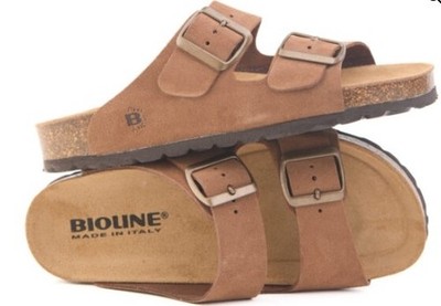 Bioline 420 Nabucco Sepia Slipper Zwei Schnallen 420 NASEP