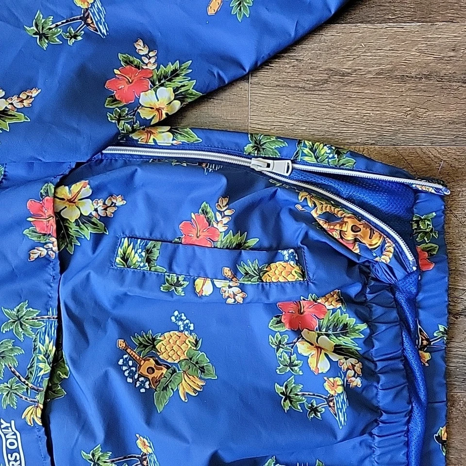 Женская куртка ТОЛЬКО для членов размер M гавайский принт четверть молнии ветровка с капюшоном  - Изображение 2 из 4