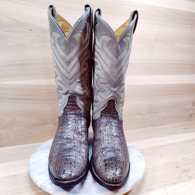 Tony Laa Botte Western Bowie Oak à bout carré large pour hoe