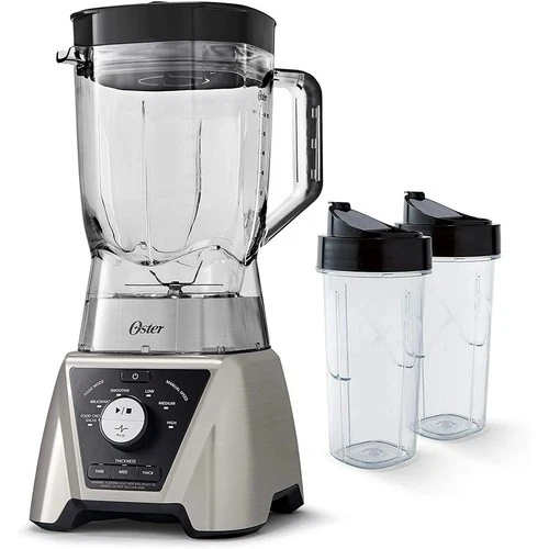 Oster 1200W Pro Blender with 64 oz Jar Texture Select Settings 2 Blend-N-Go Cups