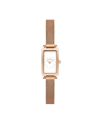 Skagen Hagen Micro SKW3148 Women's White Dial Rose Gold Case Quartz Watch New