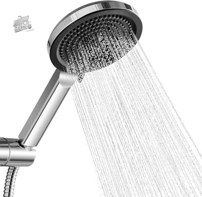 Anti-limescale High Pressure Shower Head Shower Large 12 cm 4 Jets Adjustable