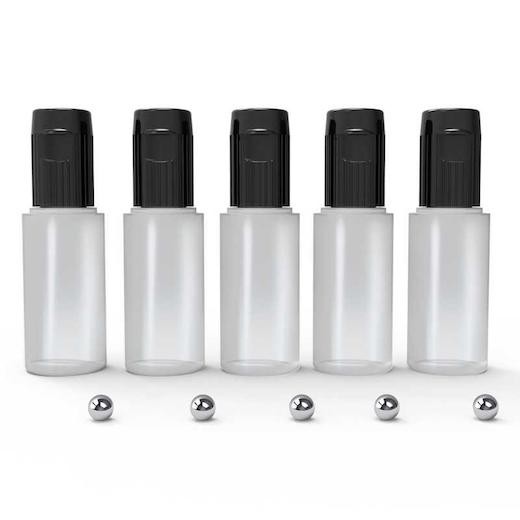 Green Stuff World 17ml Empty Dropper Bottles with Mixing Balls 5pcs