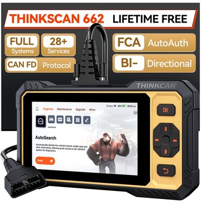 ThinkScan 662 OBD2 Scanner ABS SRS Code Reader Check Engine Car Diagnostic Tool