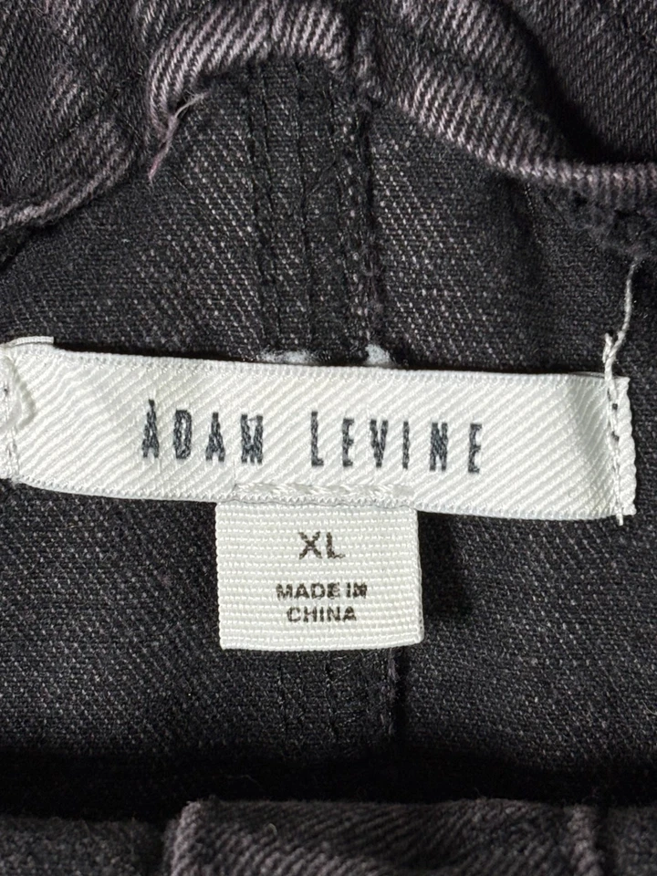 Vestido Adam Levine Botón Delantero Mujer XL Negro Denim Bolsillos Foto 3 de 4