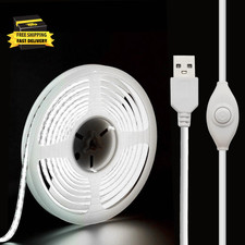 5V USB LED Strip Lights, 3.28FT COB Light Strip White, Short LED Strip Light, Fl