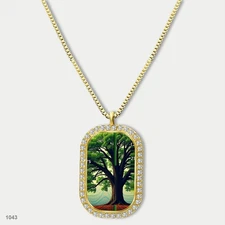 Gorgeous Tree Of Life Pendant Necklace Chain Image Dog Tag Chain Gift Design Sle