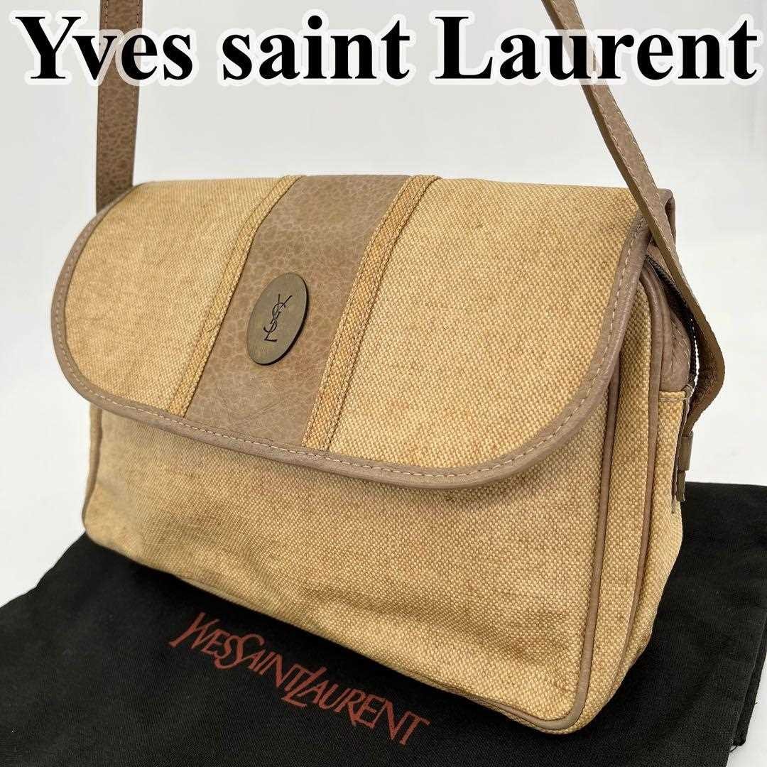 Borsa a tracolla Yves Saint Laurent Cassandra beige elegante donna usata dal Giappone
