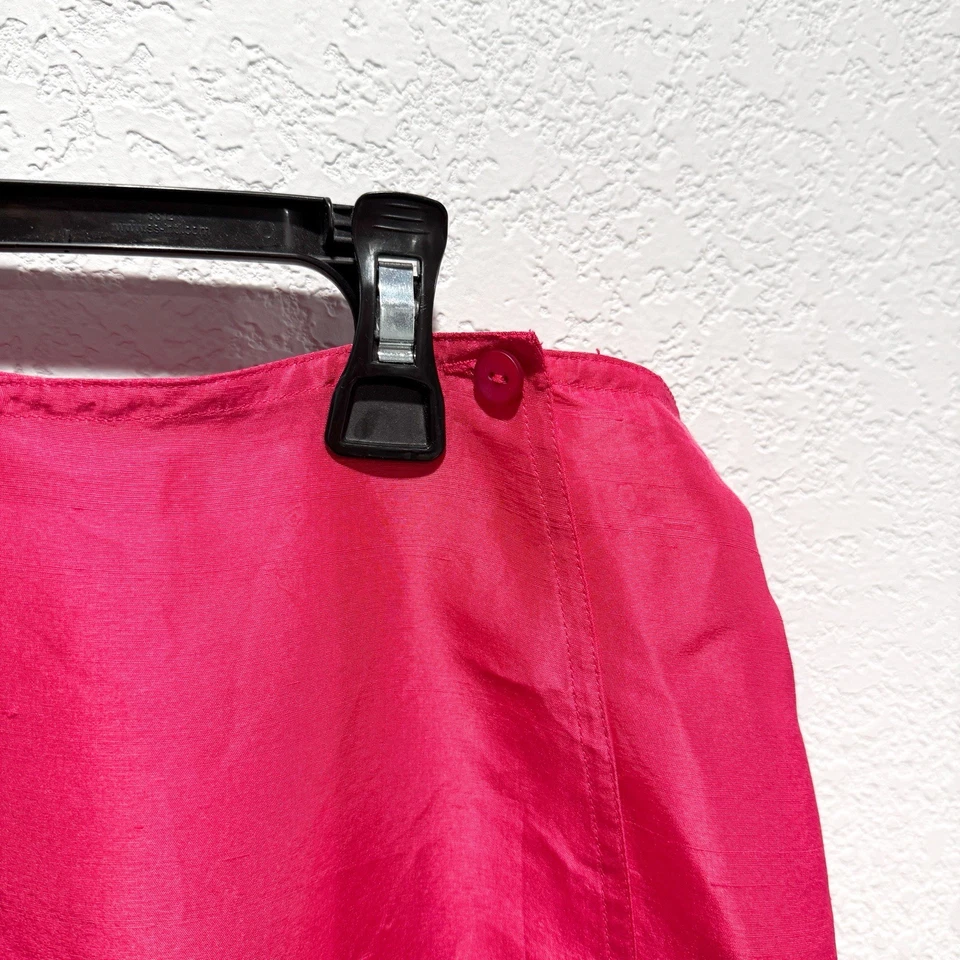 Maxi falda envolvente vintage Jones New York 100 % seda rosa fucsia para mujer 18 W” Foto 2 de 4