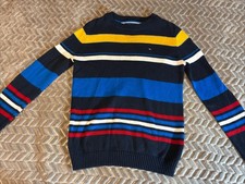 Tommy Hilfiger Pullover Boys Large 12-14 Red White Blue Yellow Long Sleeve 2018
