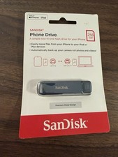 SanDisk 256GB Phone Drive USB-C Lightning Flash Drive for iPhone iPad - New/Seal