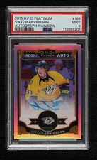 2015-16 O-Pee-Chee Platinum Rookie Rainbow Viktor Arvidsson PSA 9 MINT Auto 0bz8