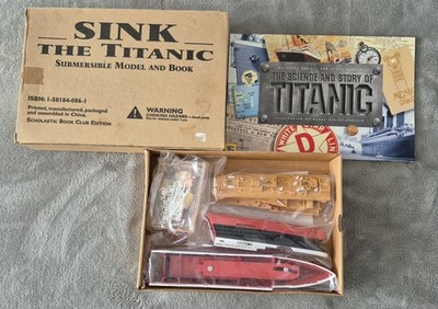 Sink The Titanic Submersible Model & Book Set Scholastic Book Club Edition Rare 
