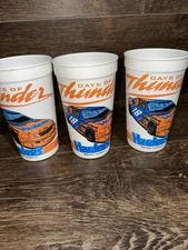 Vintage 1990 Days of Thunder Russ Wheeler Plastic Cups Hardees Lot Of 3