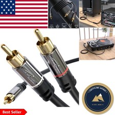 6ft Male-to-Male RCA/Phono Cable Ideal for Home Theater and Hi-Fi Systems