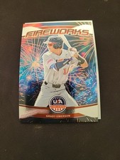 2026 Panini Prizm USA Stars & Stripes Baseball - #17 Grady Emerson Fireworks