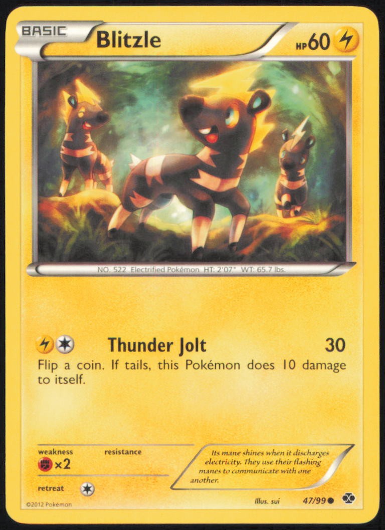 BLITZLE 47/99 COMMON NEXT DESTINIES POKEMON LIGHTLY PLAYED