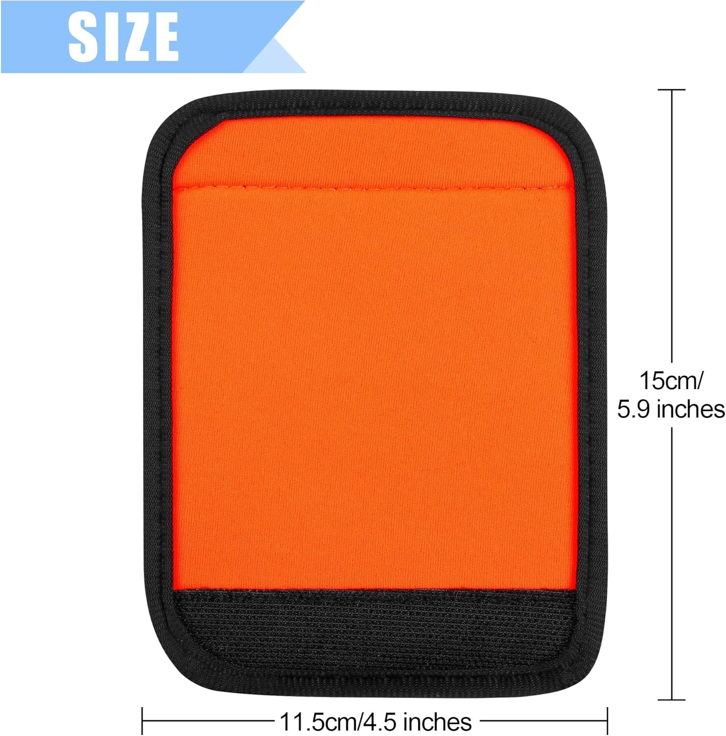 6 Pack Luggage Handle Wrap, Luggage Handle Wraps for Suitcase, Bright Orange