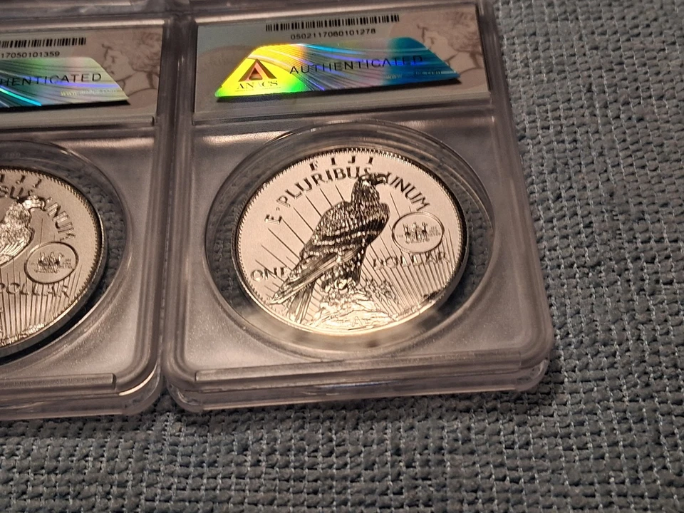 Juego de 6 monedas Morgan & Peace Dollar 2022 Anacs RV PF 70 First Strike Foto 3 de 4