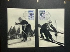 France lot of 2 1962 FDC 1st day Maxi Cards World Alpine Skiing Championships