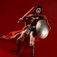 Handmade Custom Wired Red Cape Cloak For 7" MC Toys Wonder Woman (No Figure)