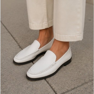 Everlane SZ 11 The Modern Loafer in White NEW Sold Out Minimal Classic Modern
