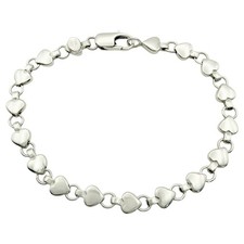 Bracciale Tiffany & Co. Catena di cuori Puff Heart Link in argento sterling...