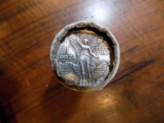 1984 Mexico Silver Onza Roll Unopened Original Bank Roll of (20) Gem BU Onzas!