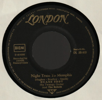   7'' 1961 Duane Eddy NIGHT TRAIN TO MEMPHIS / THEME FROM DIXIE London 20403 NM  