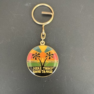 Maui Hawaii Metal Souvenir Key Chain Centennia 1981