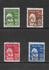 NORWAY SCOTT 132 - 135 USED SET - 1928 HENRIK IBSEN ISSUE (B)