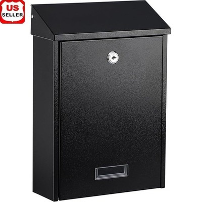 Durable Wall Mounted Mailbox W/ Lock Security Window Safe Mail Storage New
