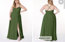 Bridesmaids Dress, Size 16, Azazie Naema, Olive, NWT