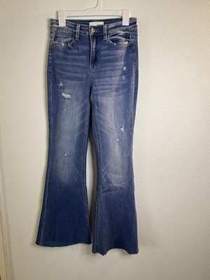 Vervet By Flying Monkey Women's Distressed Flared Jeans Size 28