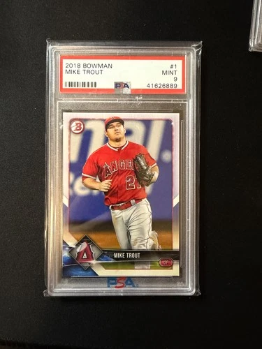 2018 Bowman Mike Trout #1 PSA 9 Angels