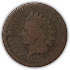 1874 Indian Head Cent Almost Good AG Coin #25841