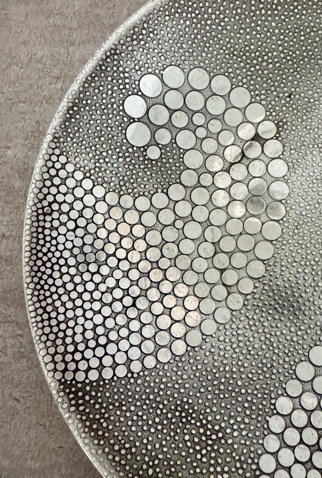 MUY COOL MODERNO TIFFANY ESTERLINA 6” TEXTURA GUIJARROS PULPO PLATO CESTA REDONDA Foto 4 de 4