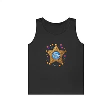 Funny Sheriff's Badge Tank Top Official Titty Inspector Shirt Law Enforcement 