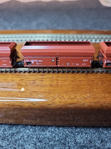 Custom Set Of (3) Marklin 8630 Z Scale DB German Federal Railroad Hopper Car - Picture 13 of 19