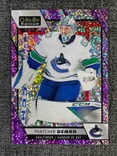 Thatcher Demko 2023-24 OPC O-Pee-Chee Platinum Hockey Violet Pixels /299 #49