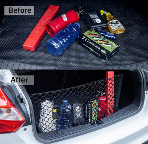 Heavy Duty Cargo Net Stretchable Car Interior Accessories Adjustable 35.4"x15.8" - Bild 6 von 10