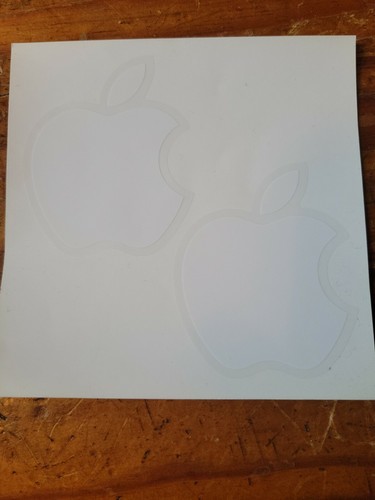 3 Sets Apple White Sticker Logo 2 Per Sheet Came with 2007 MacBook and Ipod Nano - Picture 2 of 6